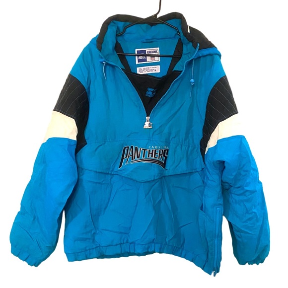 90s STARTER Coat Carolina Panthers NFL XL